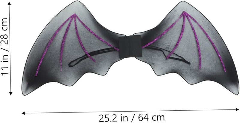 Black Bat Wings Costume Prop For Adults Halloween Cosplay Lightweight Easy Wear - Image 2